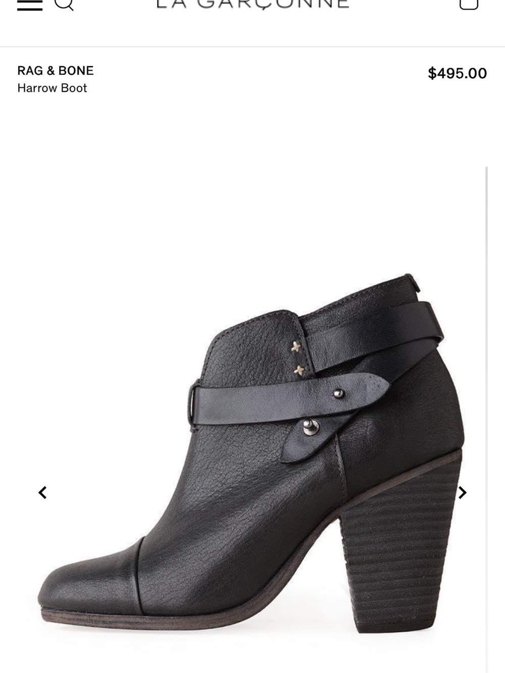 Rag & Bone Harrow Black Leather Ankle Boots Buckle Booties 8.5